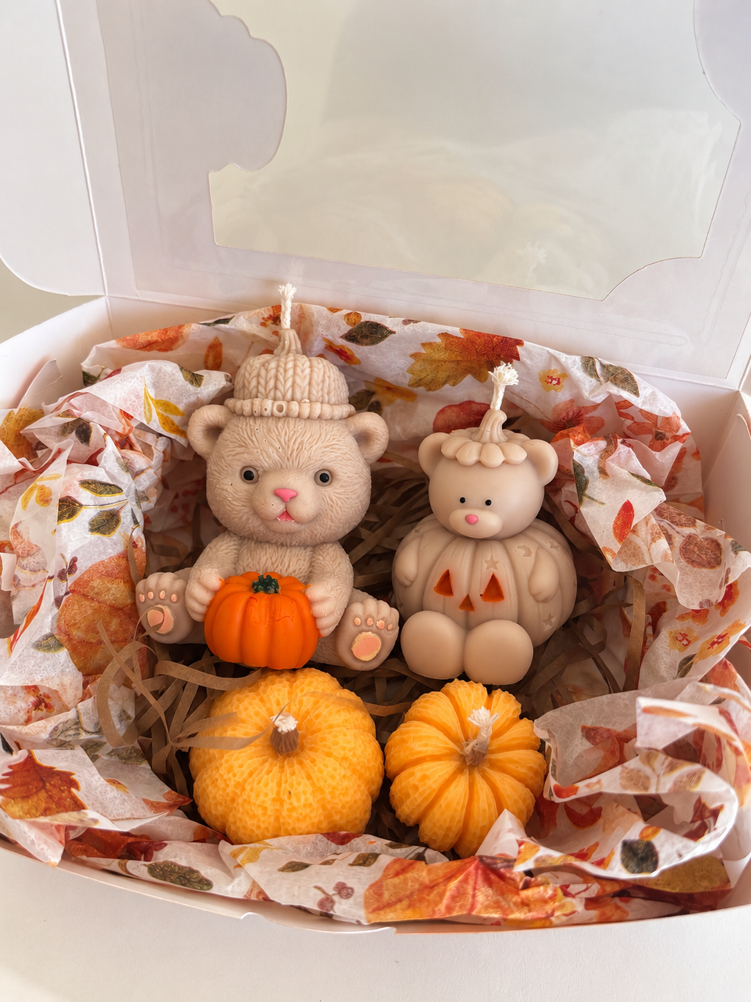 🎃Coffret d’automne – Duo d’ours & citrouilles