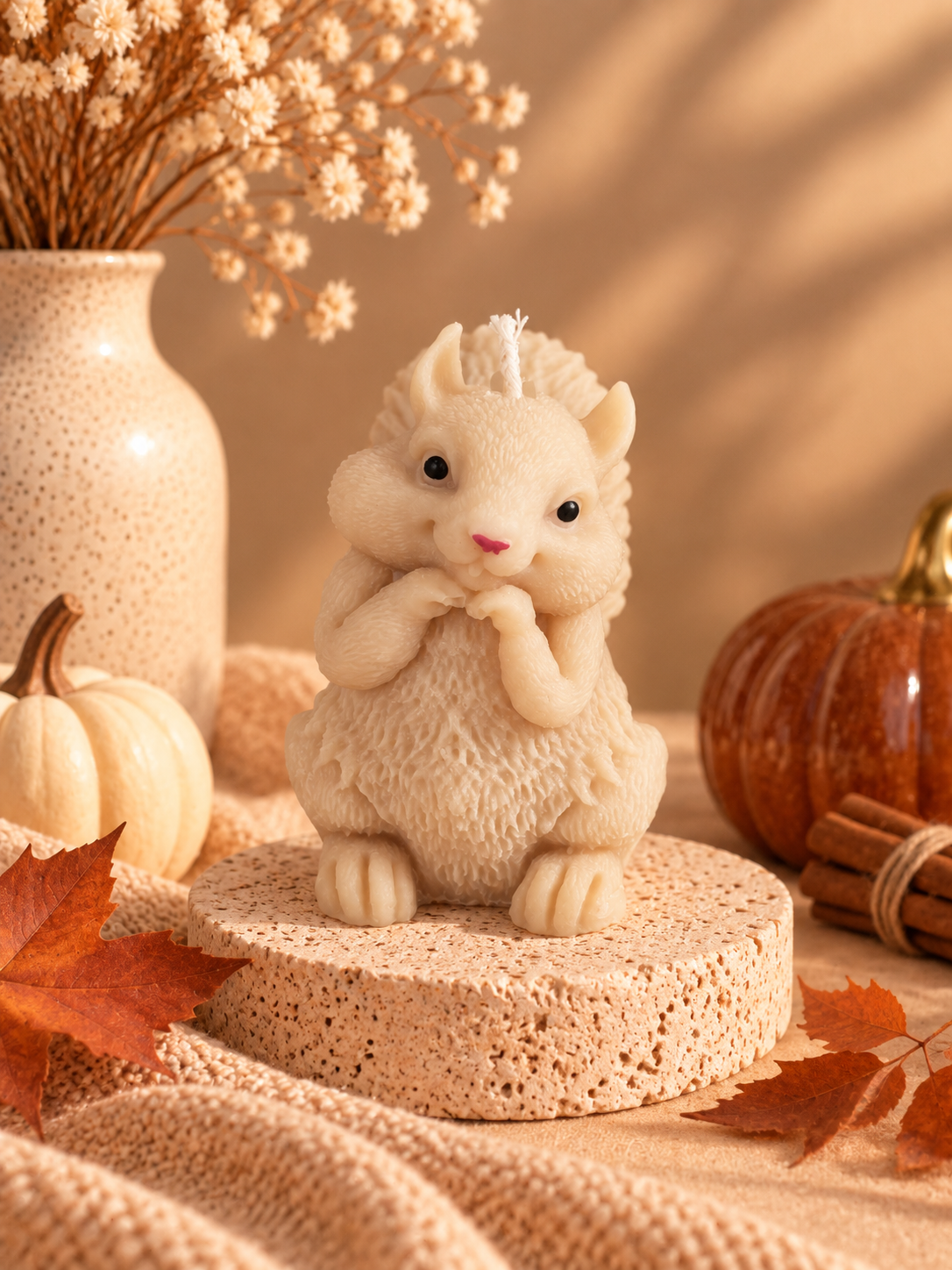 🐿️ Bougie Écureuil – Parfum Cannelle