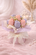 Pot de 12 bougies tulipes - Parfum vanille