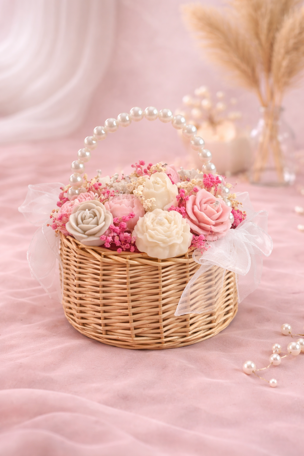 Panier en osier - Parfum monoi