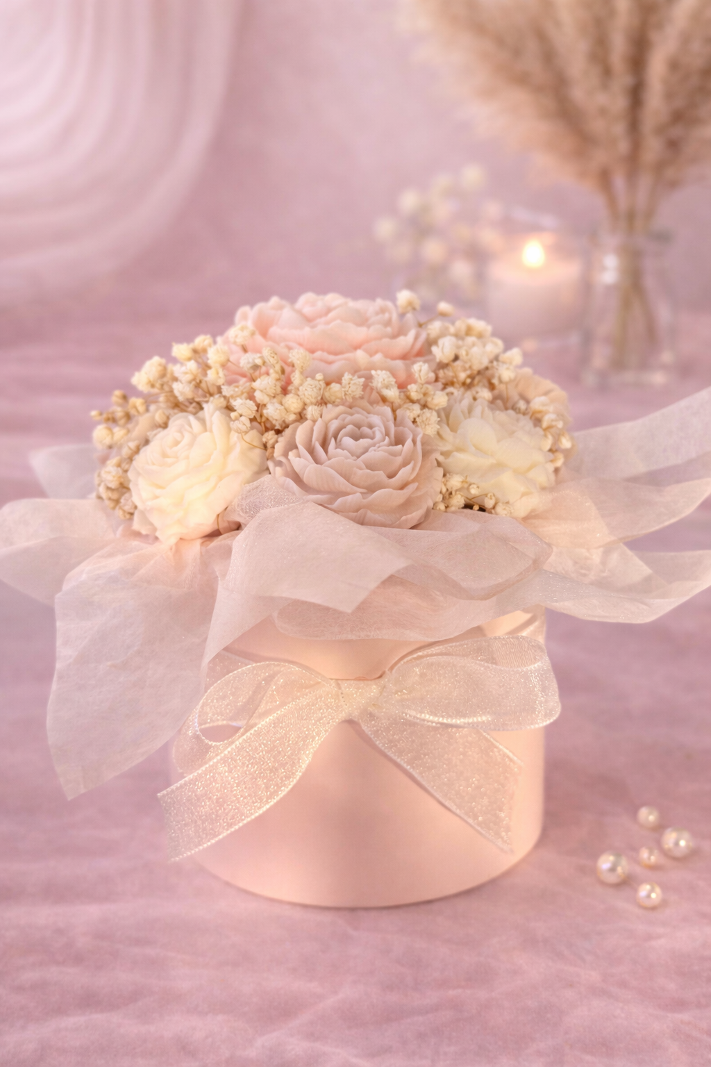 Pot de 9 bougies pivoine - Parfum pivoine