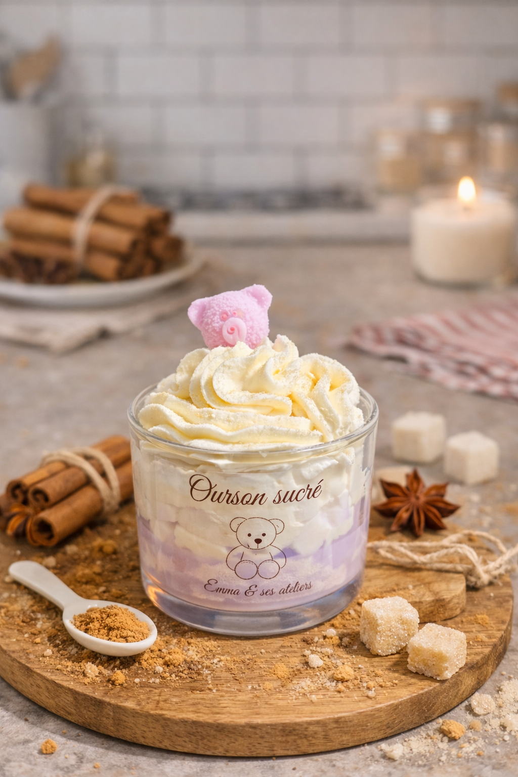 Bougie gourmande nounours