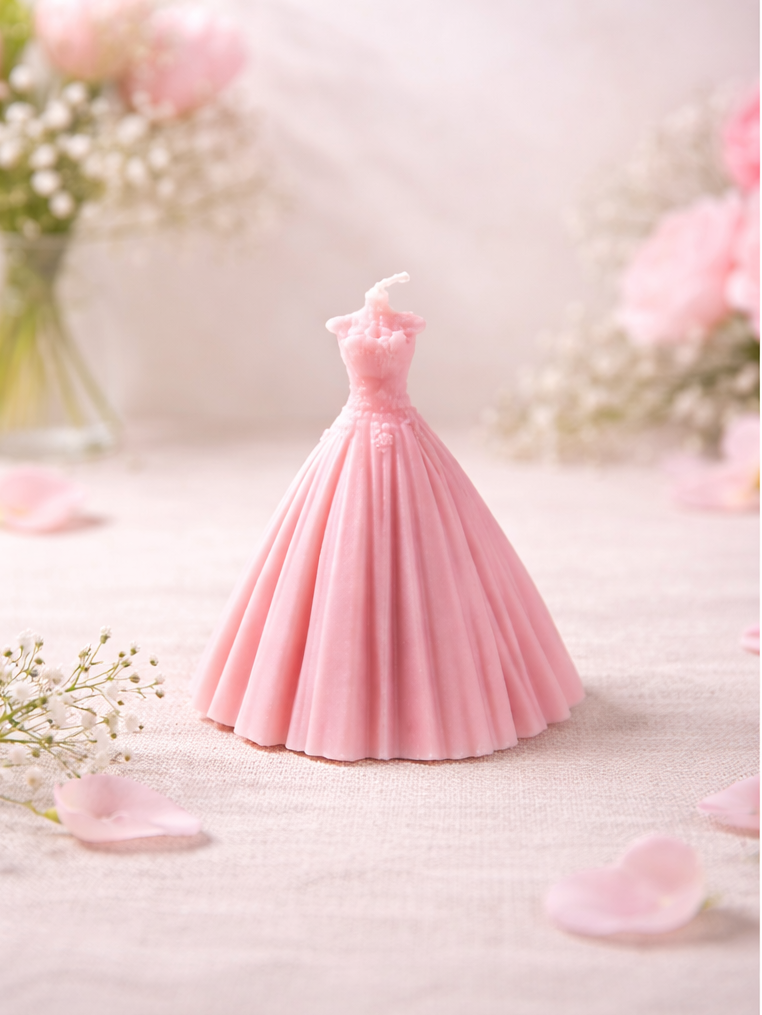 Bougie robe de mariée - Parfum fleur d'amandier