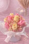 Pot de 12 tulipes bougies - Parfum monoï