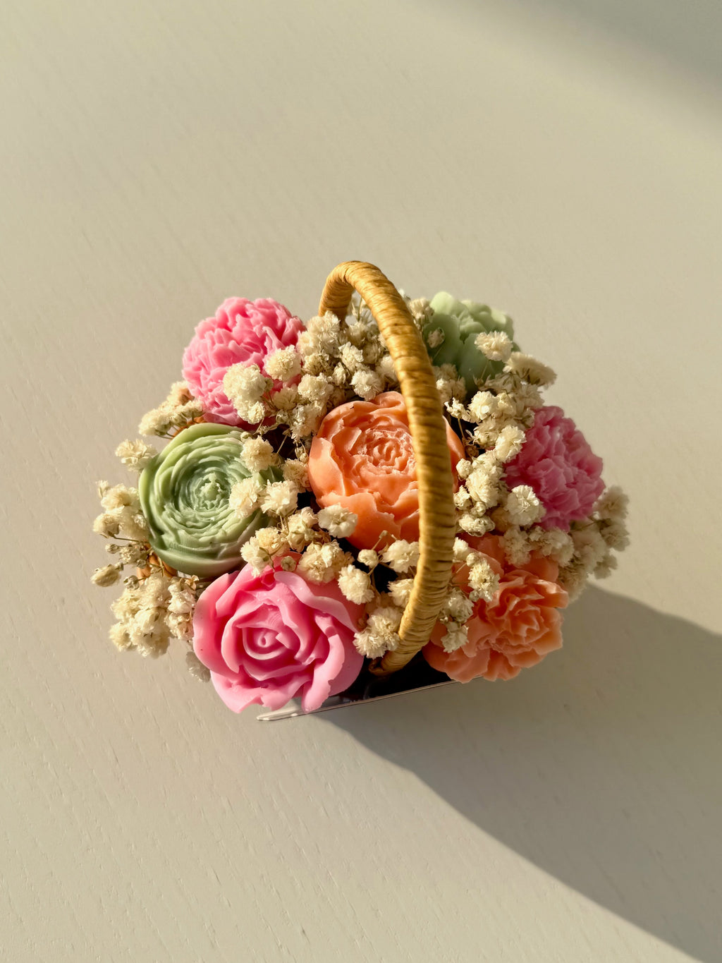 Mini panier florale merci Maitresse - Parfum monoi